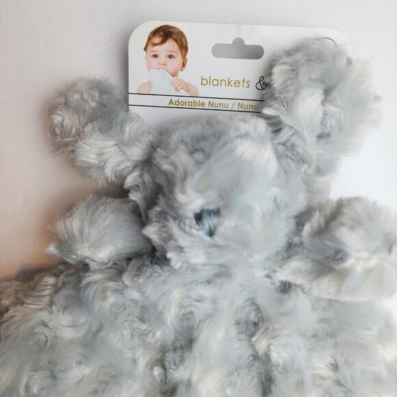 Blankets and beyond gray bunny or puppy lovey plush toy nunu - Picture 3 of 8